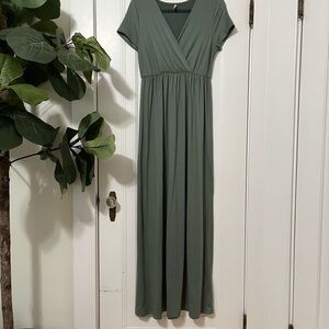 Soft, Flattering Green Maxi Dress
